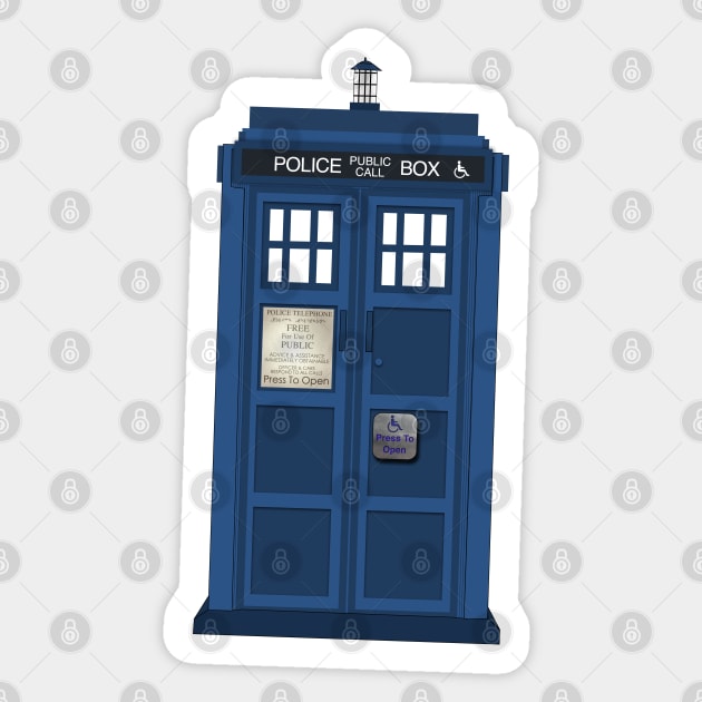 Accessible TARDIS Sticker by RollingMort91